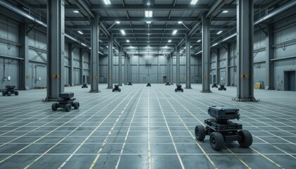 Poster - Autonomous Robots in Industrial Warehouse Space with Grid Lines