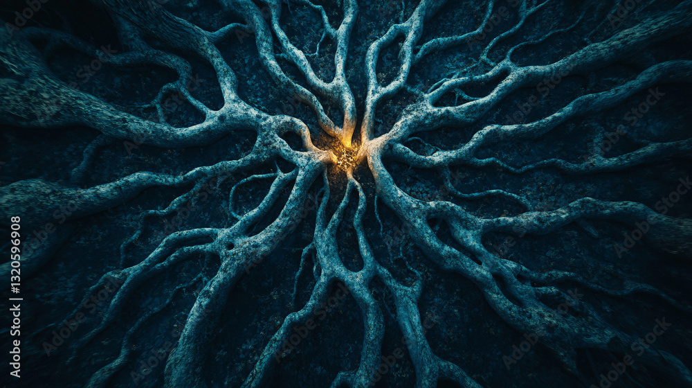Tree Roots Based Pattern detailed close up photograph of intricate tree roots forming complex ...