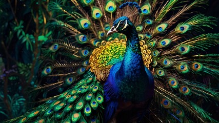 Naklejka na meble Holographic Majesty A Peacock’s Bold Evolution
