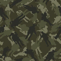 Wall Mural - camouflage military background, texture repeat, army pattern print, hunting design