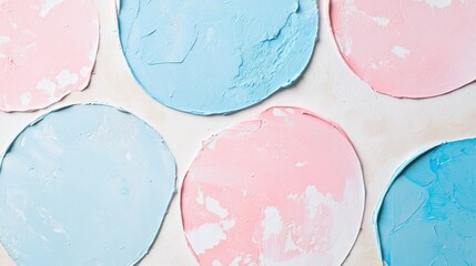 Aufkleber - Soft pastel strokes create a calming visual display on a neutral backdrop in an artistic arrangement