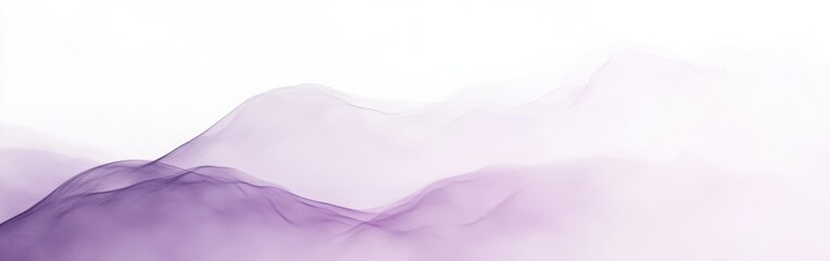 Leinwandbilder - Lavender-hued minimalist landscape showcasing soft, flowing forms against a light backdrop