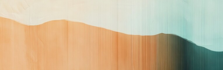 Poster - Minimalist pencil strokes create a soothing gradient in pastel colors on textured surface