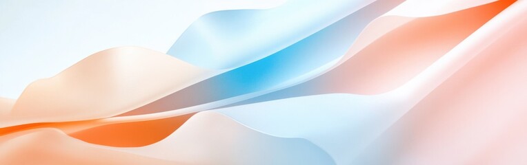 Poster - Elegant pastel transitions from peach to blue create a serene and calming atmosphere perfect for modern design
