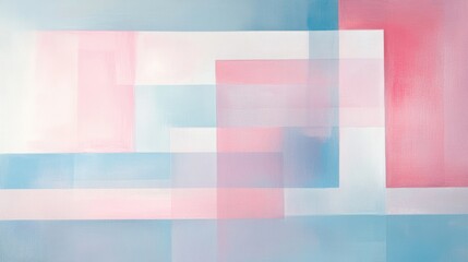 Aufkleber - Soft pastel layers create a serene atmosphere with gentle pink and baby blue hues blended harmoniously
