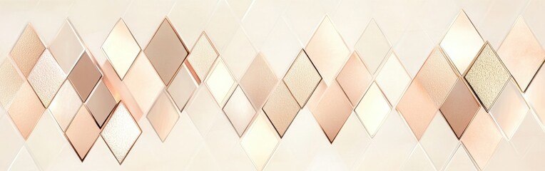 Poster - Radiant geometric design featuring metallic rose in a modern artistic arrangement for contemporary decor