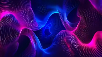 Poster - Abstract glowing wave lines. Abstract technology background with glowing network connections. Modern flowing wavy lines. Abstract blue tech. Futuristic business. Futuristic technology. High technology