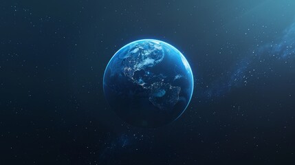 Poster - Abstract blue digital background with a global network and connectivity. Abstract technology. Abstract Network World. Glowing blue digital globe. Digital Earth. Global network. 