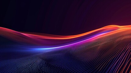 Poster - Abstract glowing wave lines. Abstract technology background with glowing network connections. Modern flowing wavy lines. Abstract blue tech. Futuristic business. Futuristic technology. High technology