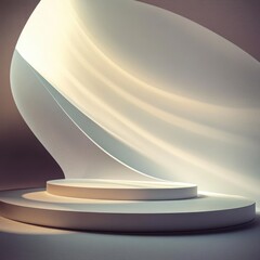 Aufkleber - Stage for product display modern platform design clean luxury presentation backdrop interior scene