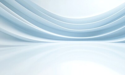 Fototapete - Abstract wave-like patterns in soft blue tones creating a modern, serene backdrop.