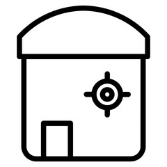 Poster - Building Gears Store Line Icon