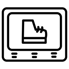 Poster - Website Shop Shoe Line Icon