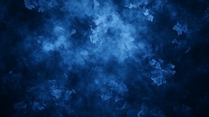 Poster - Dark blue abstract background with a textured, smoky appearance.