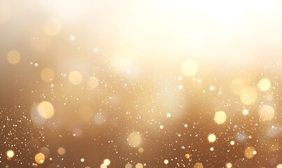 Fototapete - Glittering gold bokeh lights create a warm, dreamy atmosphere.
