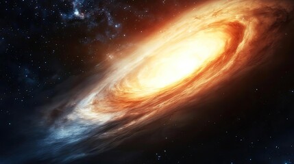 Poster - Dark sky idea. A stunning galaxy in deep space, showcasing swirling colors and luminous stars.