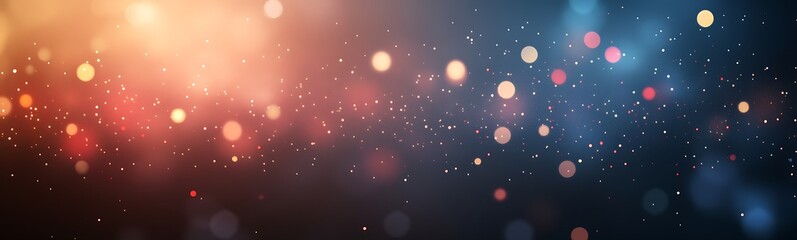 Fototapete - Abstract background with blurred lights and particles in various colors.