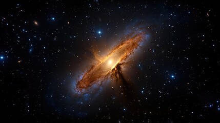 Poster - Dark sky concept. A stunning galaxy showcasing vibrant colors and cosmic beauty in deep space.