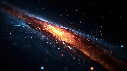 Poster - Dark sky concept. Stunning galaxy with vibrant colors and cosmic elements representing the universe's beauty.