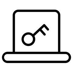 Poster - Blog Internet Key Line Icon