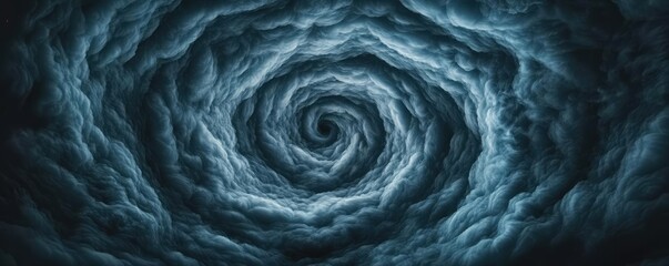 Aufkleber - Dark sky idea. A mesmerizing swirling vortex of dark clouds forming a captivating natural pattern.