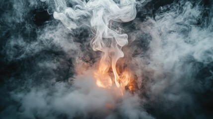 Poster - Flames and smoke in a tight shot, perfect for illustration or photography context
