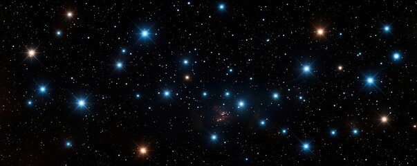 Poster - Dark sky idea. A stunning view of a starry night sky filled with brilliant stars and celestial wonders.