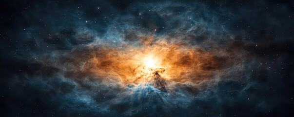 Poster - Dark sky concept. A vibrant cosmic explosion showcasing stunning colors and celestial dynamics.