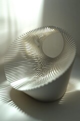 Poster - A simple white bowl placed on a table