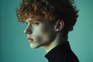 Poster - Close-up shot of a person wearing a black shirt, could be used as a placeholder or to represent a character in a story