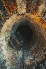 Poster - A hole in the side of a large rock formation