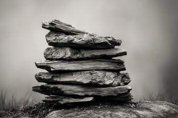 Poster - A classic composition of stones forming a neat pile