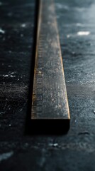 Aufkleber - A wooden ruler sits on top of a table, ready for use