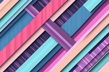 Poster - Dynamic Interplay of Geometric Forms in Harmonious Color Palette
