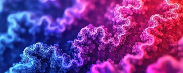 Poster - 3D abstract art background concept. Abstract colorful waves creating a dynamic and vibrant visual experience.