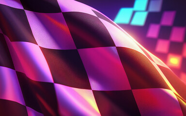 Wall Mural - checkered flag background
