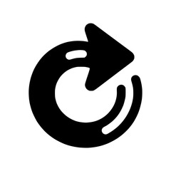 Poster - Silhouette refresh symbol icon on transparent background