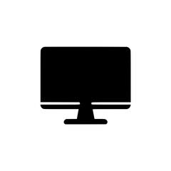 Poster - Silhouette computer monitor icon on transparent background