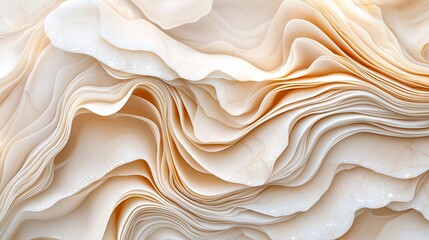 Poster - Abstract art background concept. Beautiful abstract texture with flowing layers in soft beige and cream tones.
