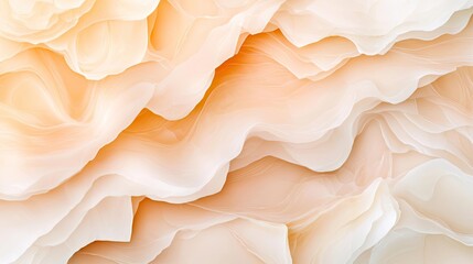 Poster - Abstract art background concept. Soft layers of peach and cream petals create a tranquil and elegant floral background.