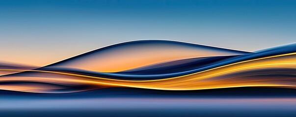 Poster - Dramatic nighttime abstract background concept. Abstract waves of color flow gently, creating a serene atmosphere of tranquility.