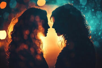 Aufkleber - Two females standing side by side, possibly friends or colleagues