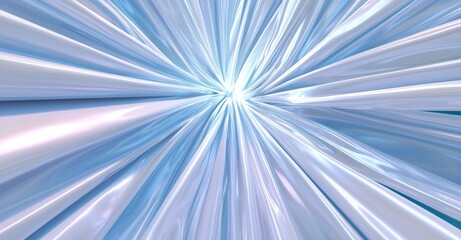 Poster - The abstract background showcases flying neon glowing stripes set against a retro blue futuristic backdrop