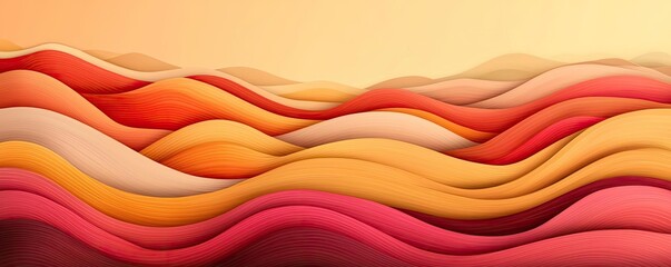 Poster - Abstract art background concept. Abstract waves in warm hues create a harmonious flow of color and movement.