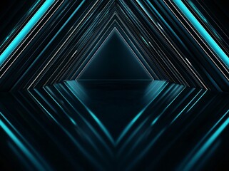 Poster - dark and futuristic, the podium stands out against its bright and reflective surroundings