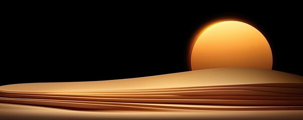Poster - Abstract art background concept. Breathtaking sunset over undulating sand dunes, showcasing warmth and tranquility.