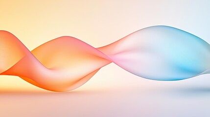 Poster - Abstract art background concept. Abstract colorful waves flowing gracefully in soft gradients of orange and blue.