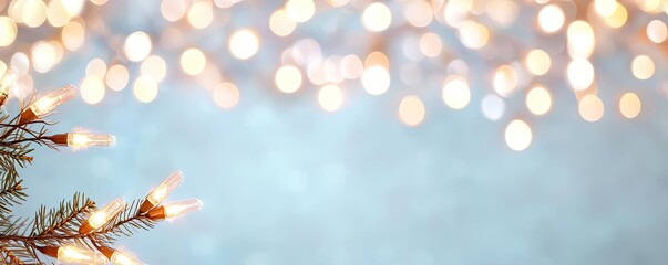 Poster - Abstract art background concept. A cozy scene with twinkling lights and festive ambiance, perfect for holiday memories.