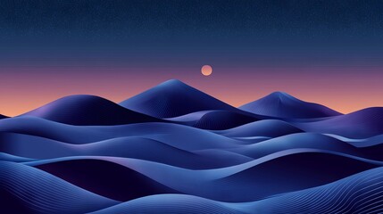 Poster - The image showcases a futuristic and abstract data technology illustration, characterized by a wave with interconnected dots and lines on a dark background, evoking a sense of particles in motion