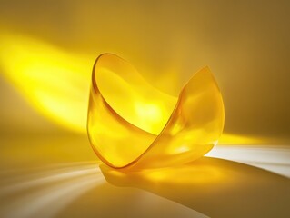 Poster - A close-up view of a bright yellow object sitting on a table, great for use in product photography or design projects